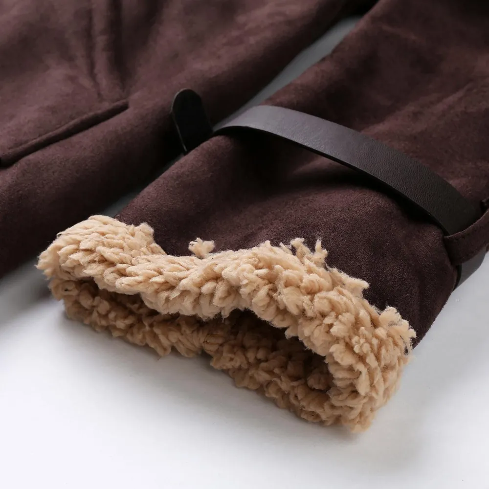 Mens Sherpa Faux Zip Up Heavyweight Plus Size Trench Coat Spread Collared Jacket