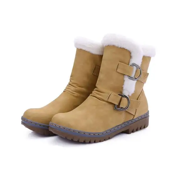 Women's Casual Buckle Ankle Snow Boots 75289564S