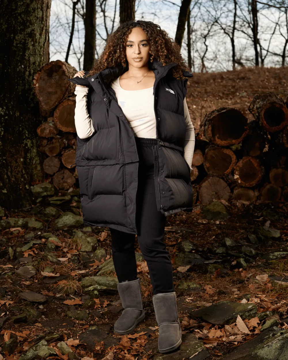 Black Pepper Mid Utility Puffer