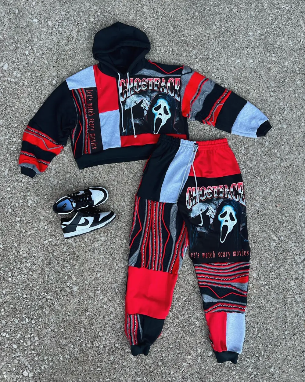 2 piece set tops and bottoms how perfect and cozy piece for your Halloween day