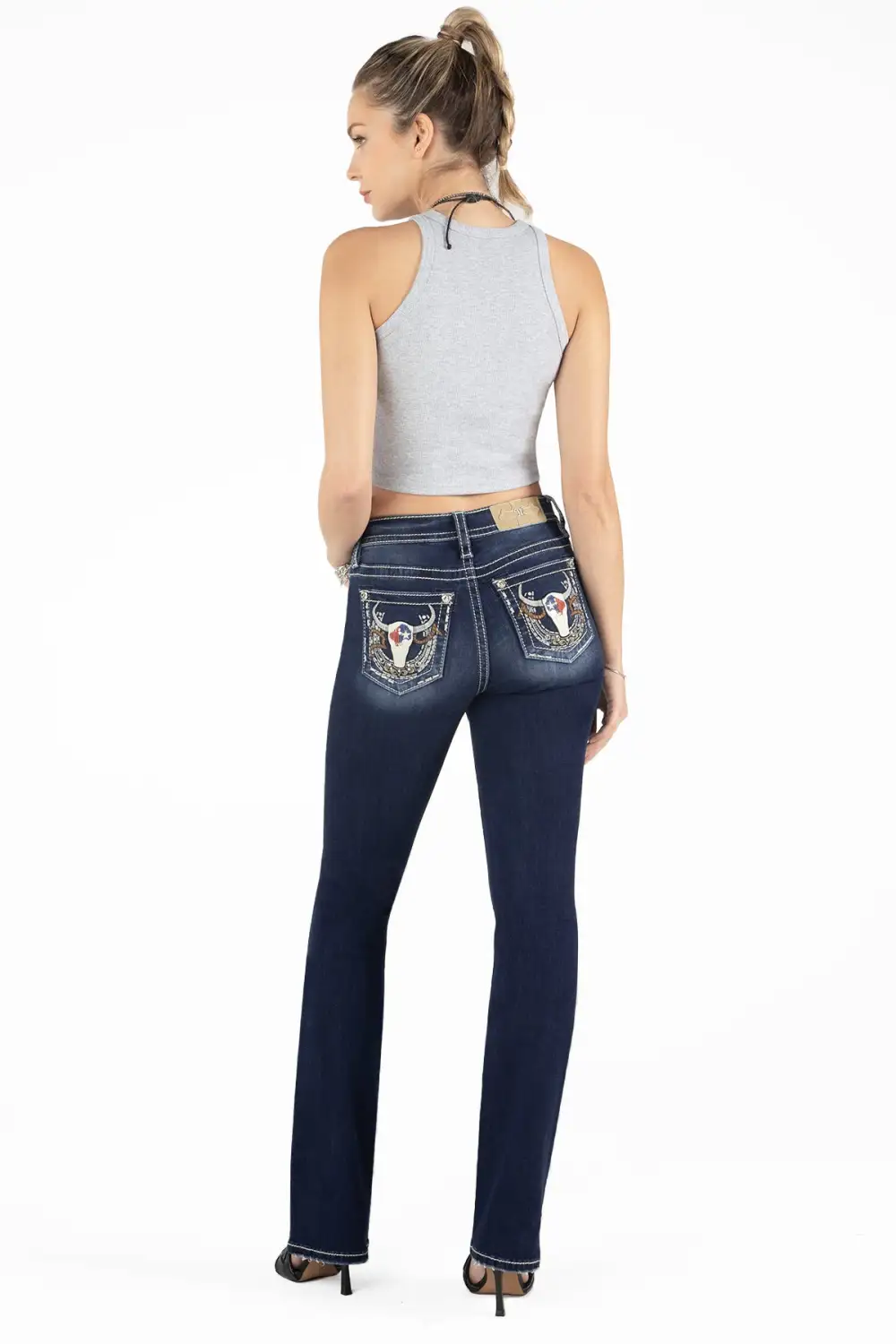 Western Longhorn Bootcut Jeans