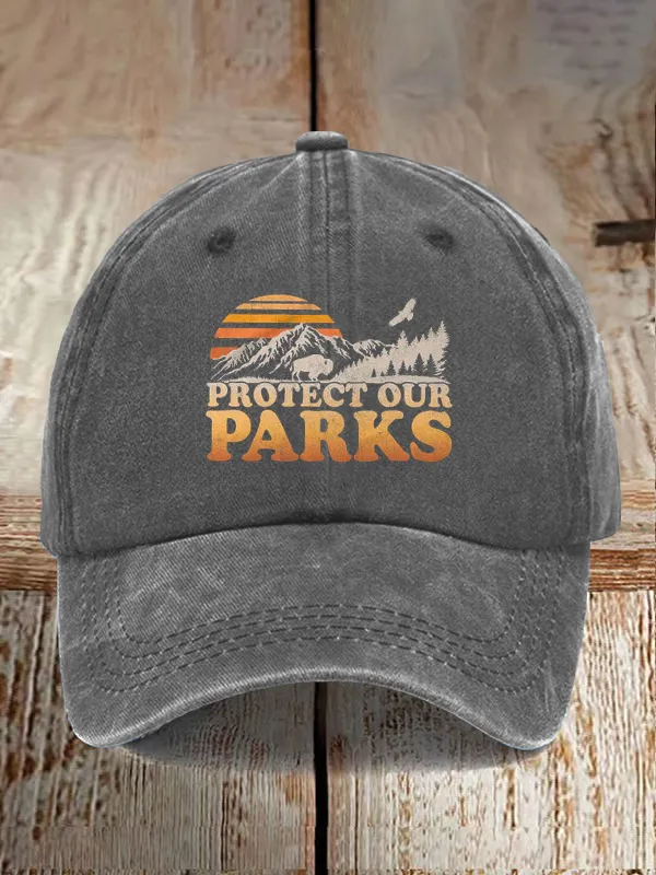 Protect Our Park With Retro Sunsets And Comfortable Color Baseball Caps