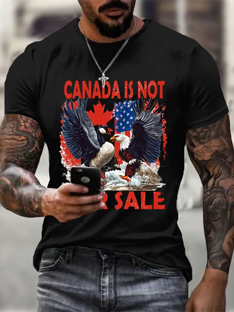 Round-Neck Short-Sleeved Shirt Canada Is Not  For Sale T-Shirt
