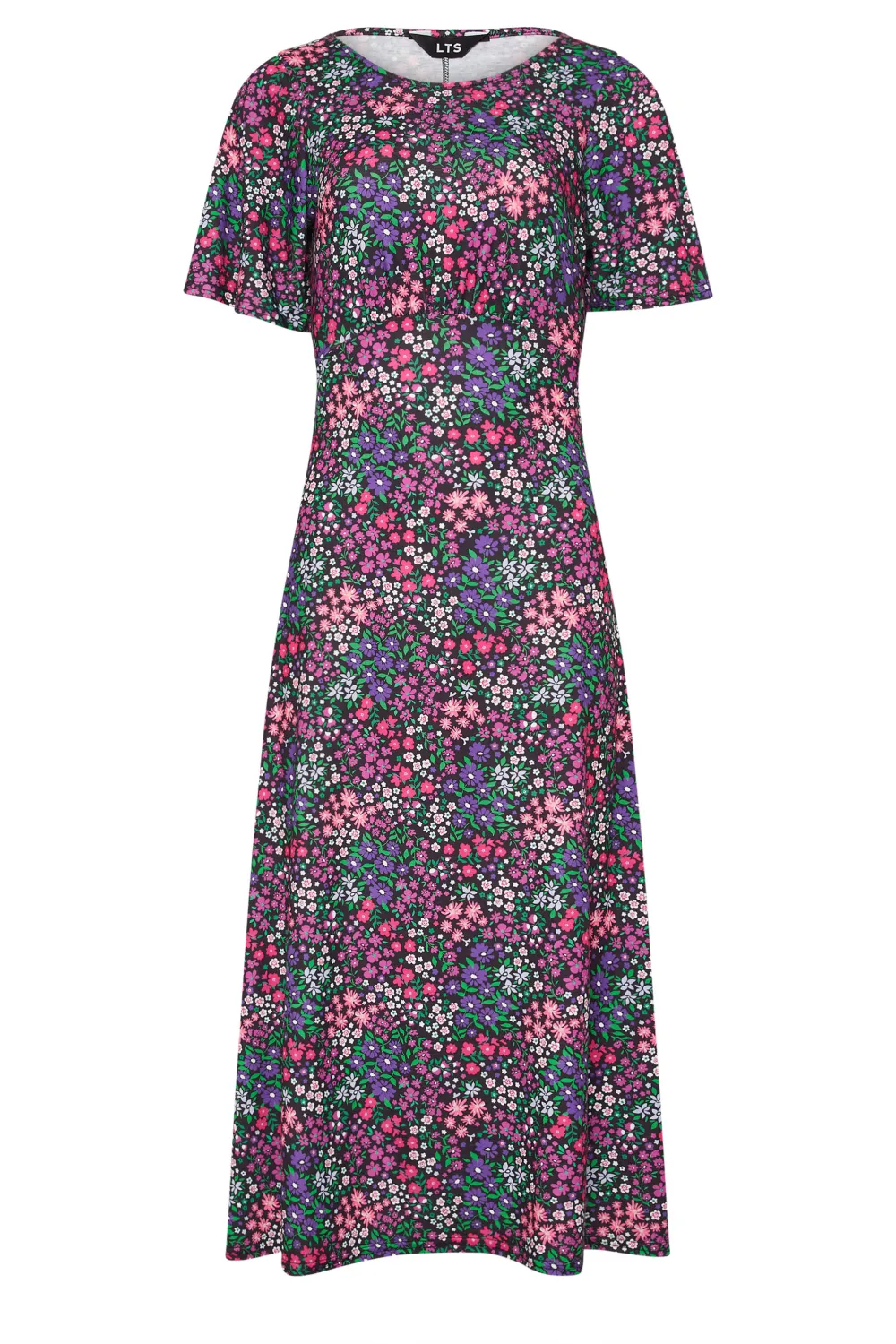 LTS Tall Navy Blue Floral Midi Dress