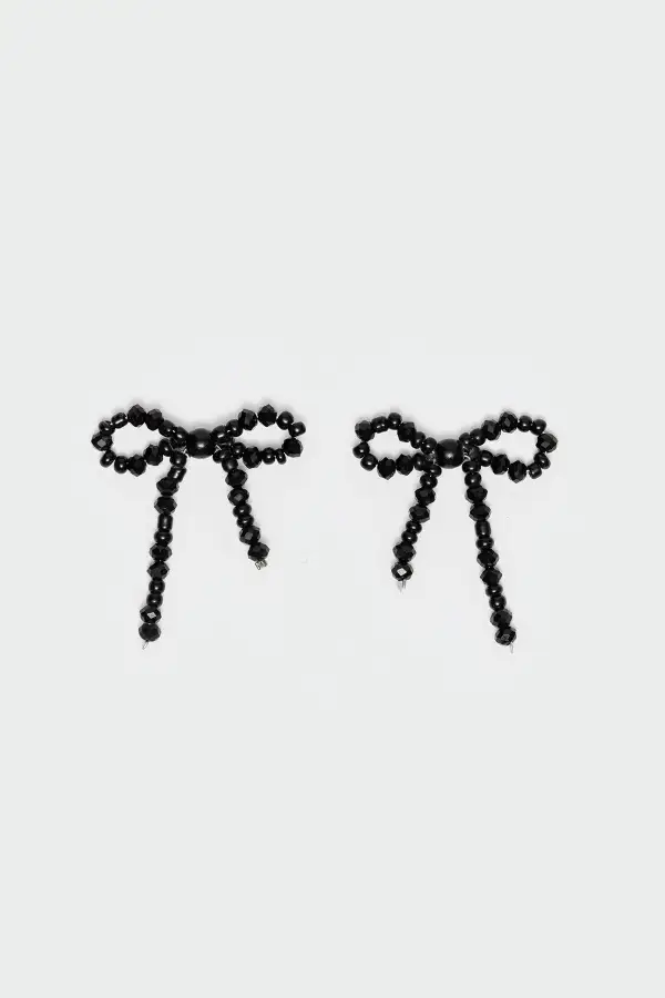 Beaded Bow Earrings