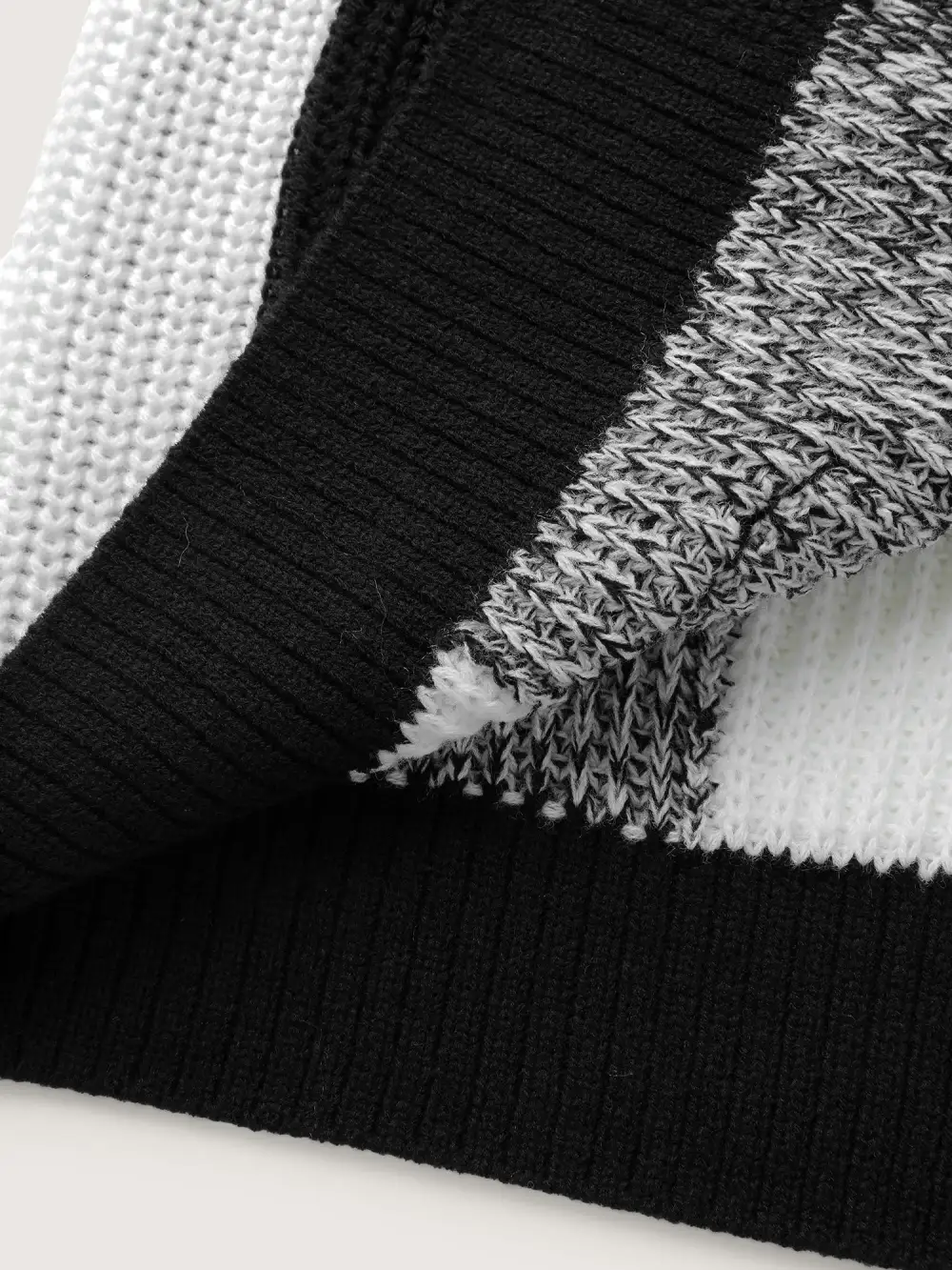 Checkered Heather Textured Open-Front Cardigan