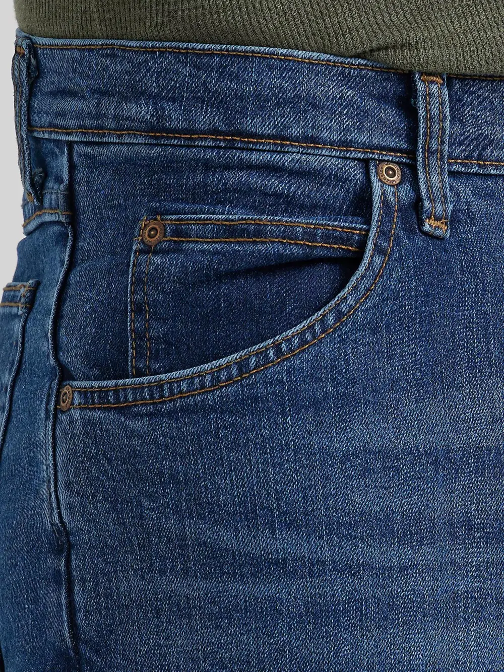 WRANGLER FIVE STAR PREMIUM DENIM FLEX FOR COMFORT REGULAR FIT JEAN IN DARK STONEWASH