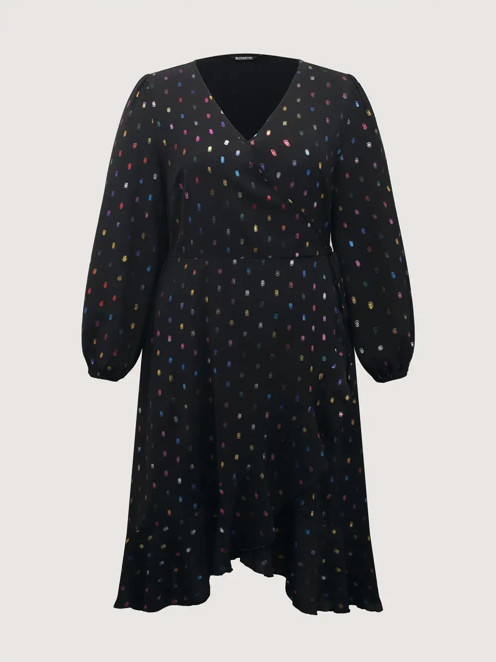 Colorful Shimmery Polka Dots Midi Dress