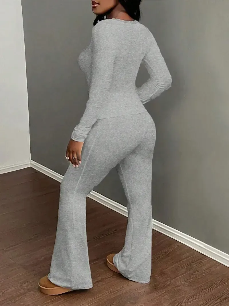 Sexy Pants Set Solid Color