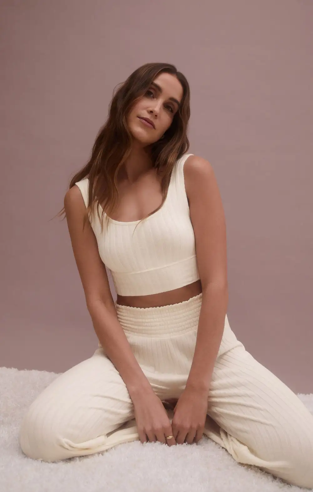 Zoe Silky Rib Tank Bra