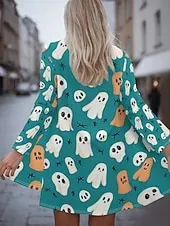 Halloween Women's Coat Lightweight Comfortable Pumpkin Print Vintage Artistic Casual Skull Casual Long Collarless Regular Fit Long Sleeve Outerwear Black White Pink Spring Fall