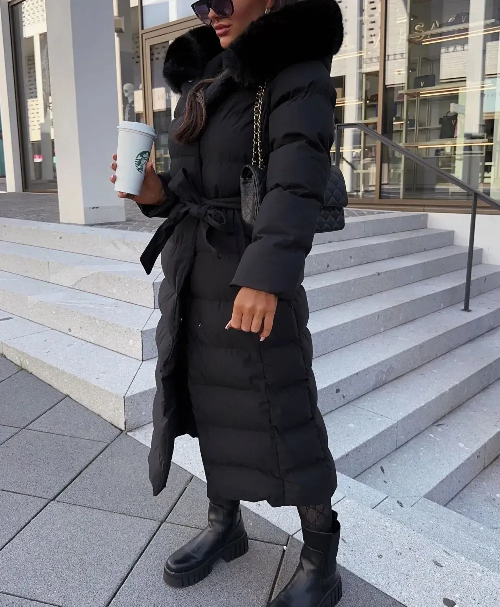 Urban Elegance Long Down Jacket