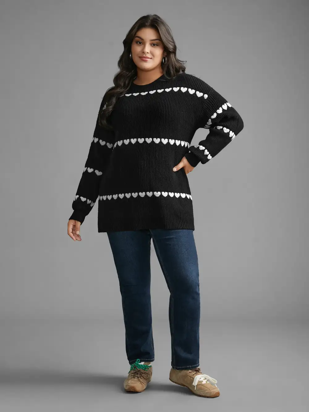 Supersoft Essentials Heart Jacquard Pullover