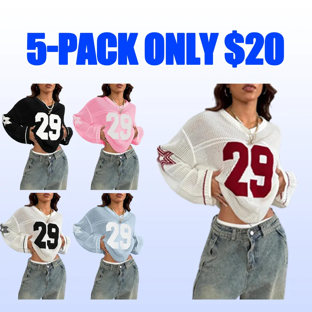 Women’s Colorblock Hollow Out Knit Sweater – Retro Loose Fit Long Sleeve Pullover