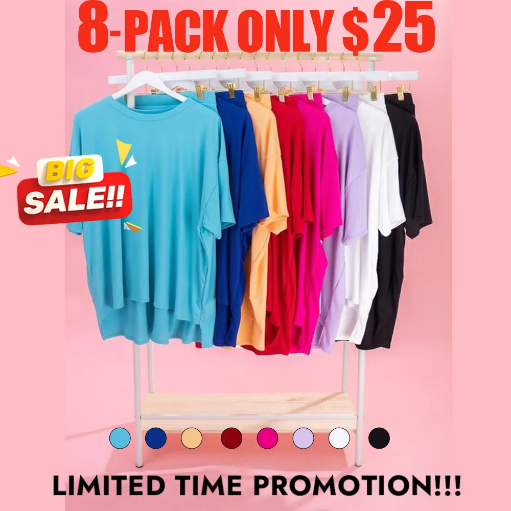 Yummi Rib Oversize Top and Biker Short Set