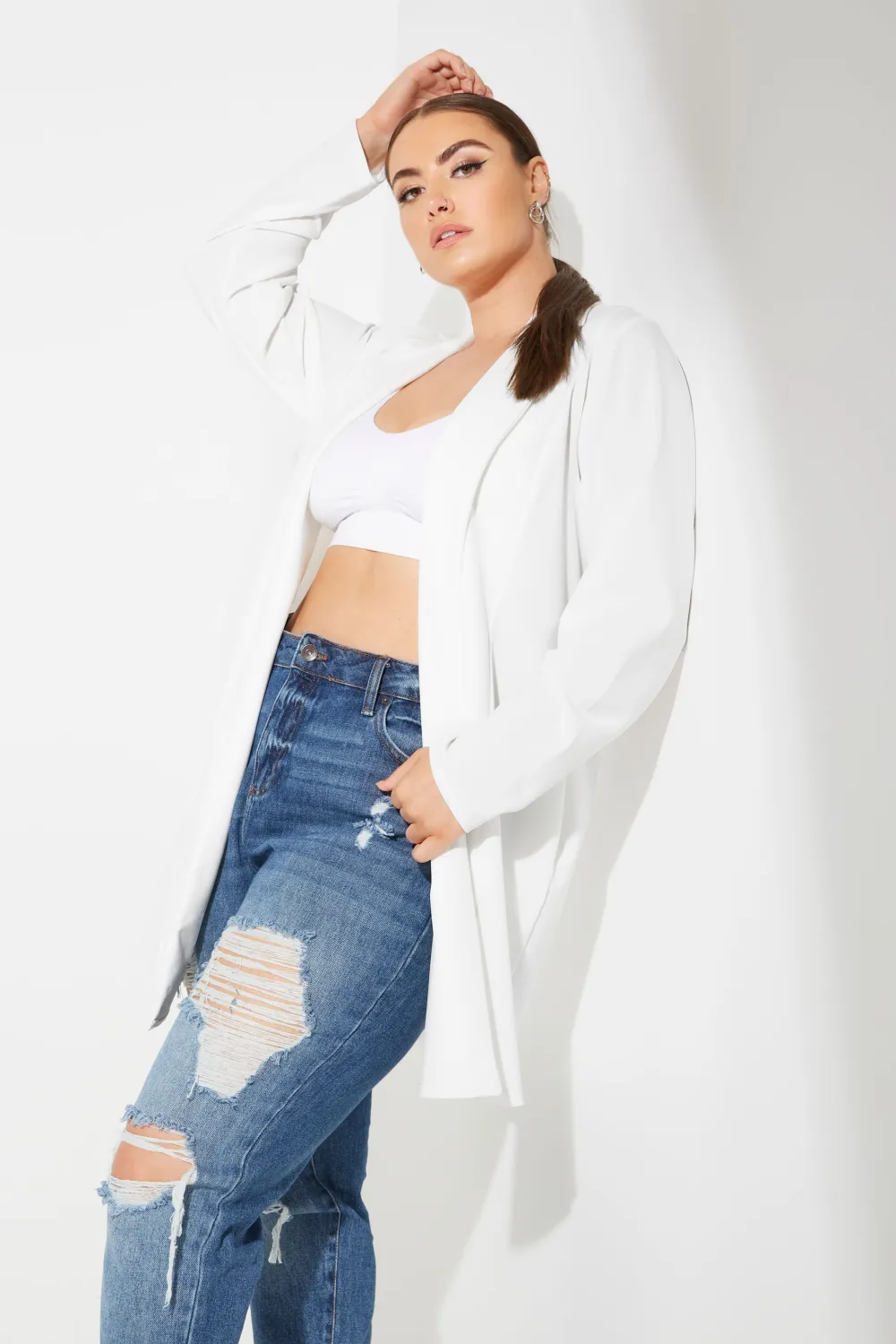 YOURS Curve Lime Green Scuba Blazer