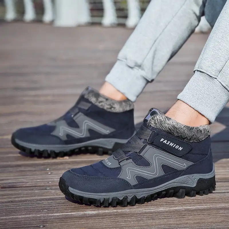 Cilool Plush Waterproof Women Snow Boots  Work Safety Rubber Shoes