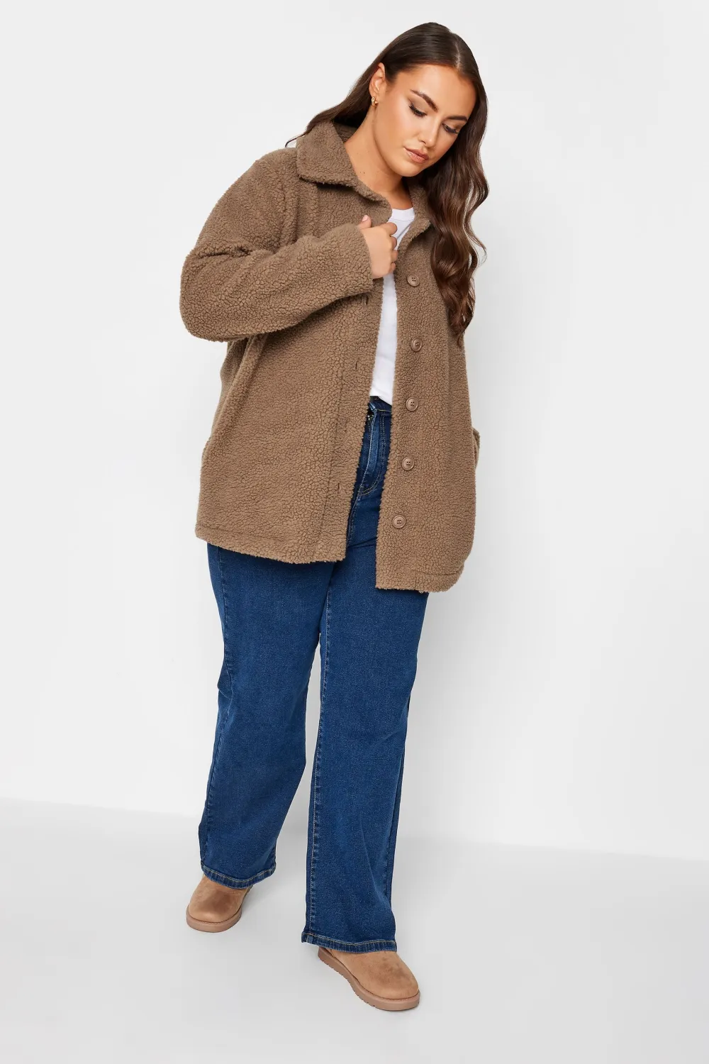 YOURS Curve Black Teddy Fleece Jacket