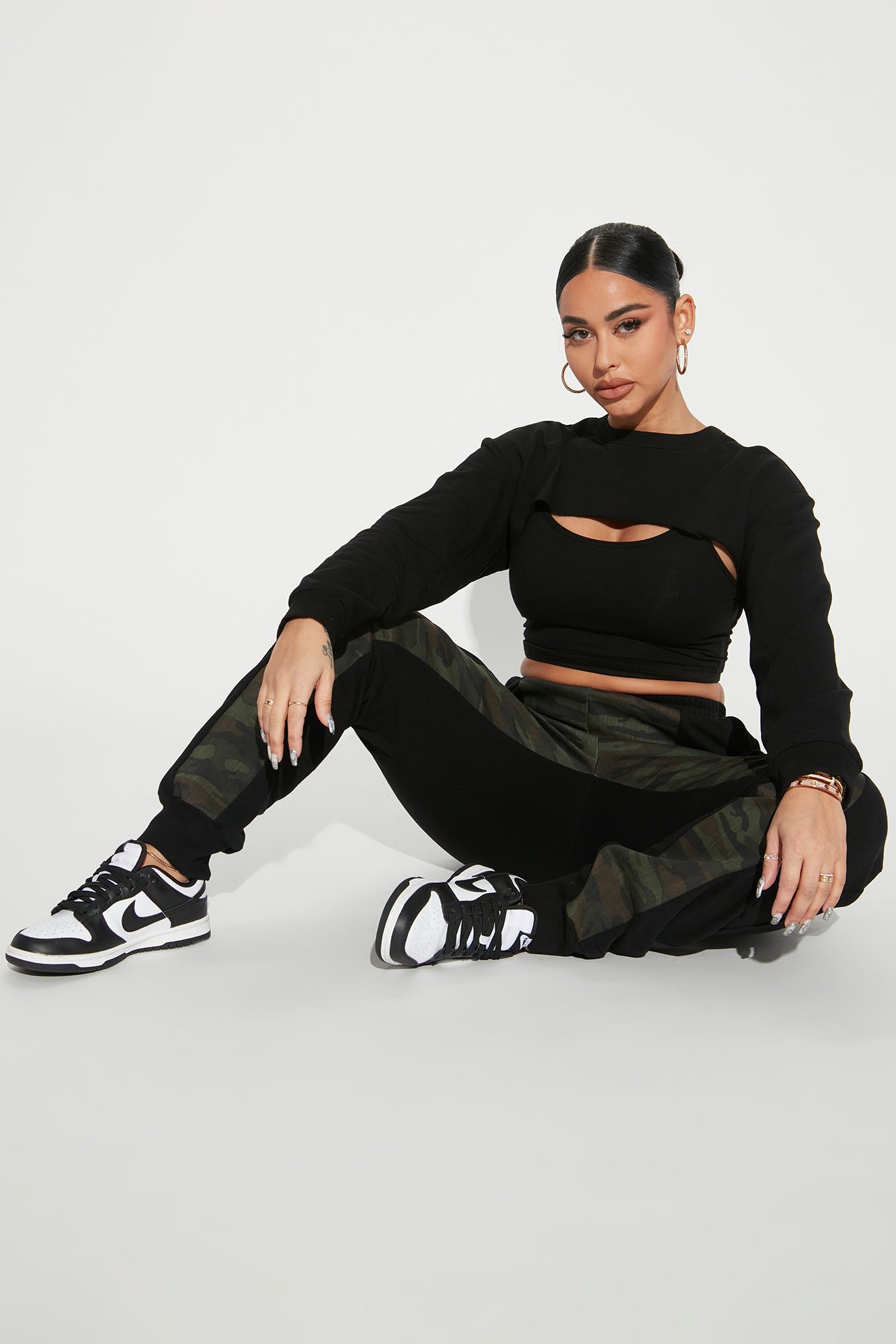 Different Vibes 3 Piece Jogger Set - Black/combo