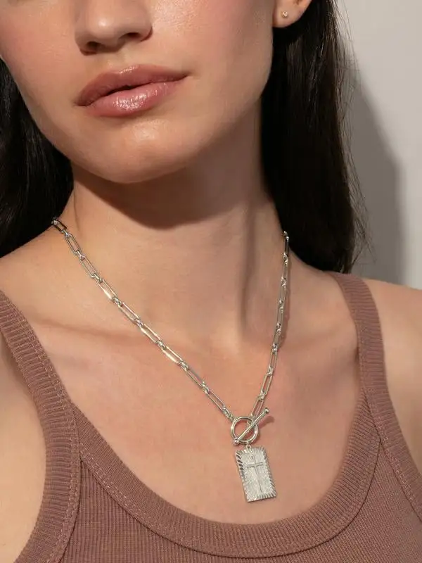 ✝️ Cross Pendant Paperclip Chain Necklace,  Unisex, Waterproof and Sweat-Resistant