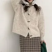 Women's Sweater Cardigan Elegant Fashion Streetwear Pure Color Crew Neck Pocket Knitted Long Sleeve Regular Tops Knit Outdoor Daily Weekend Yellow Light Green Fall Winter