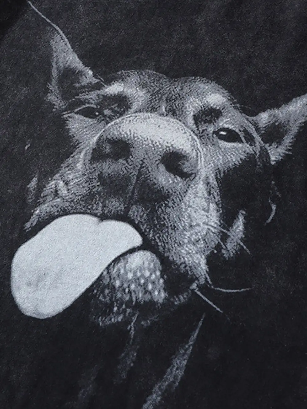 Retro Hip-hop Doberman Print T-shirt - 2172