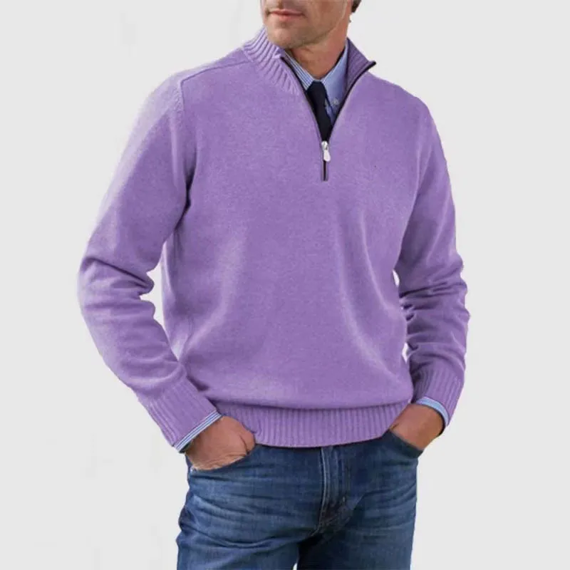 Men Classic Essentials Half-Zip Mohair Sweater