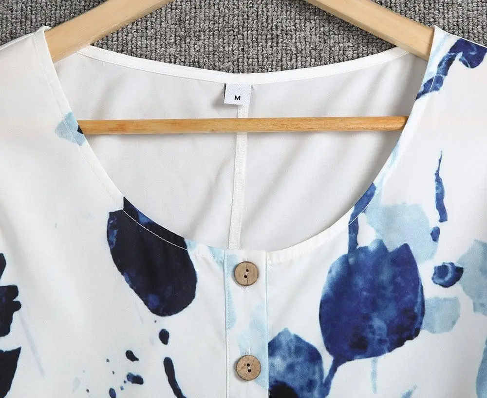 Popular Print Half Sleeve Midi Dress