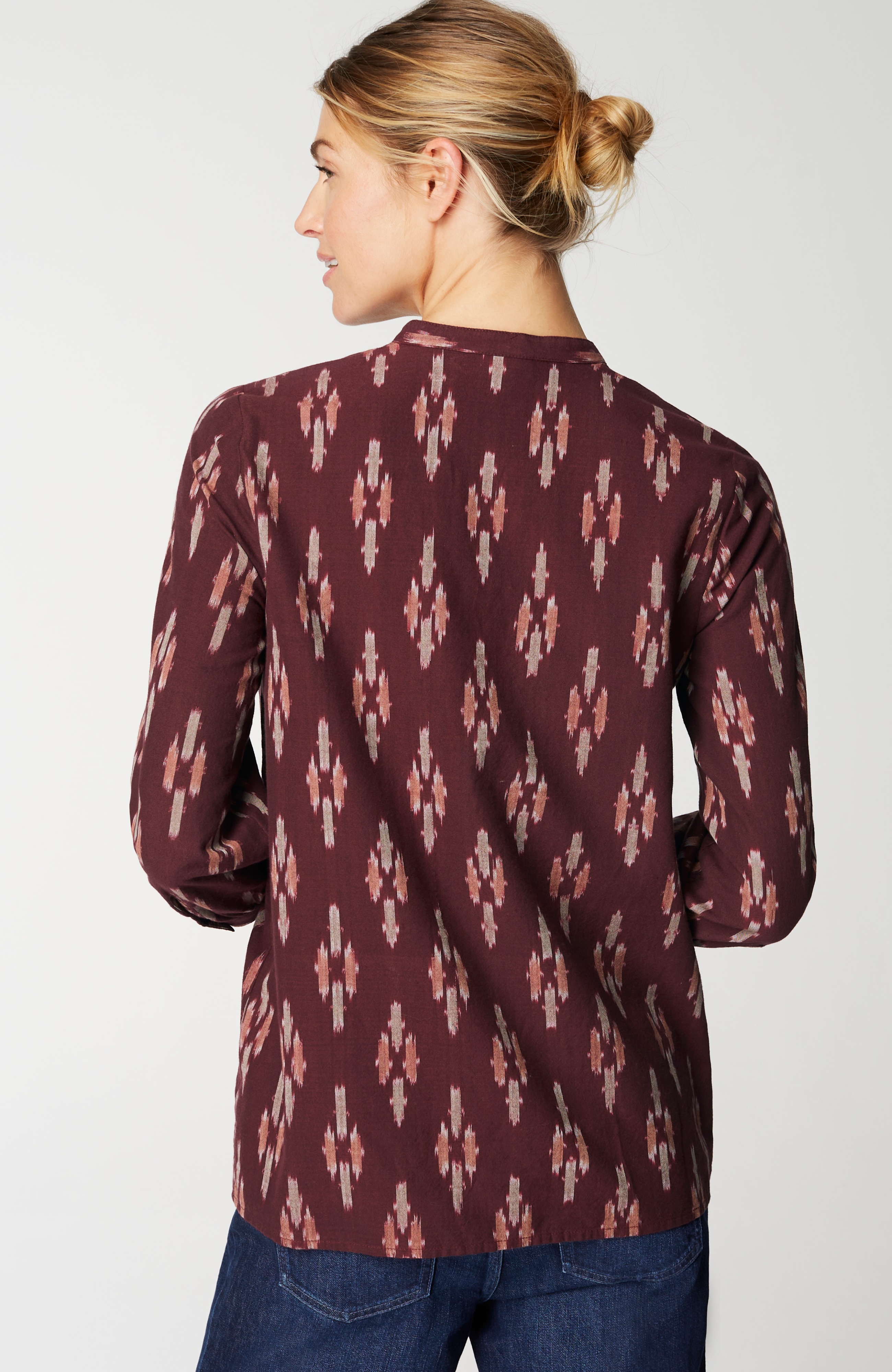 Pure Jill V-Neck Ikat Top