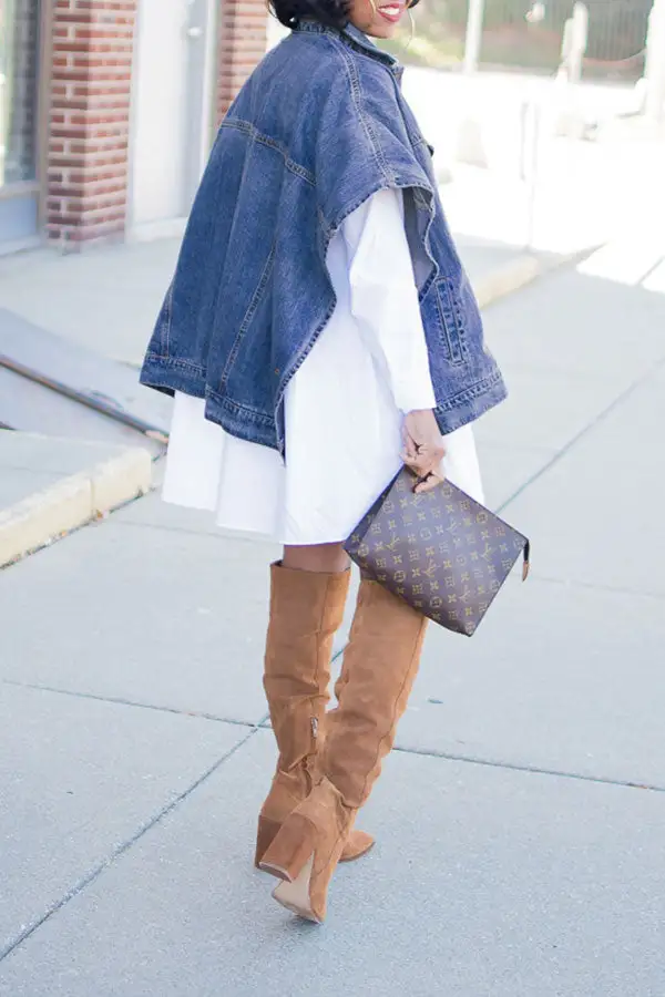 Blue On-trend Sleeveless Denim Jacket