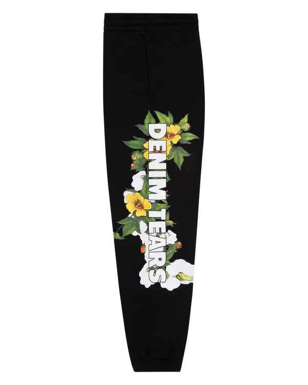 DT Floral Logo Sweatpant Black