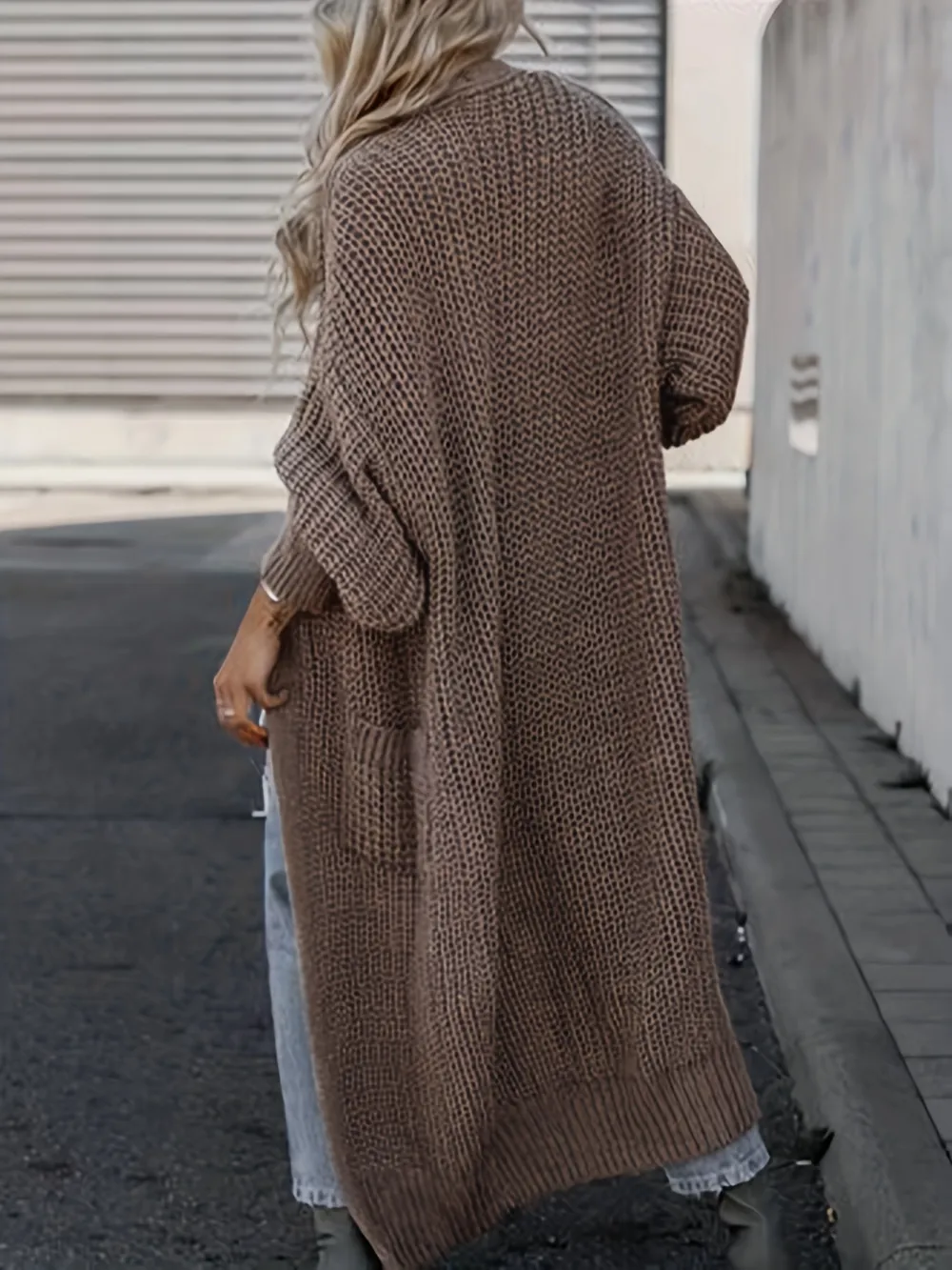 Cozy Long Sleeve Open Front Cardigan Sweater - Soft, Casual, and Versatile for Fall and Winter - Women's Long Length Clothing for Everyday Wear