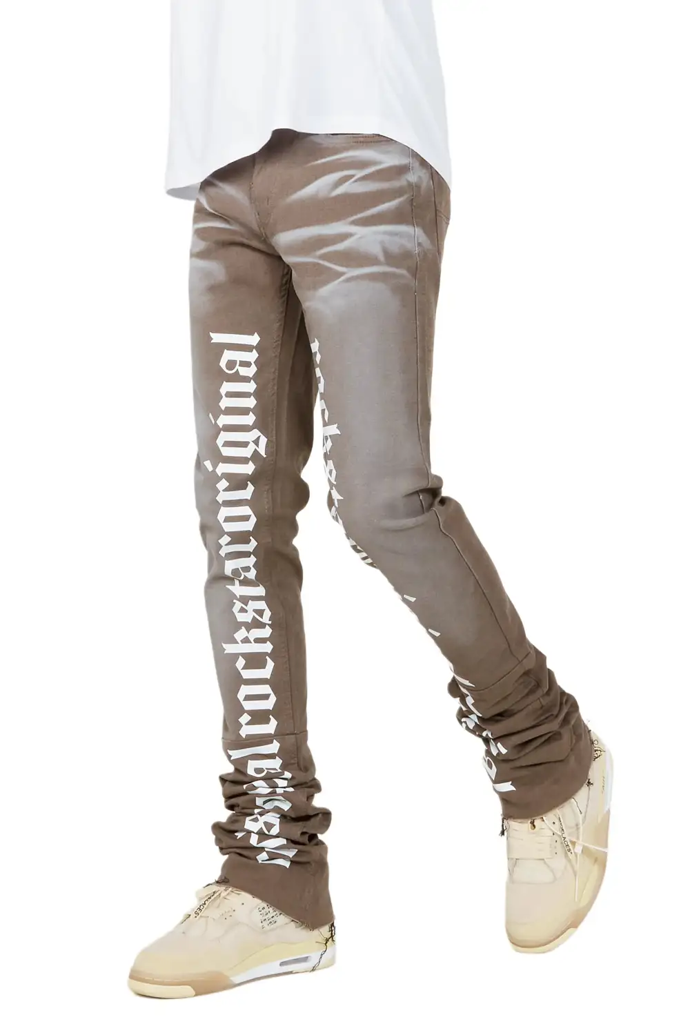 Filip Khaki Super Stacked Flare Jean