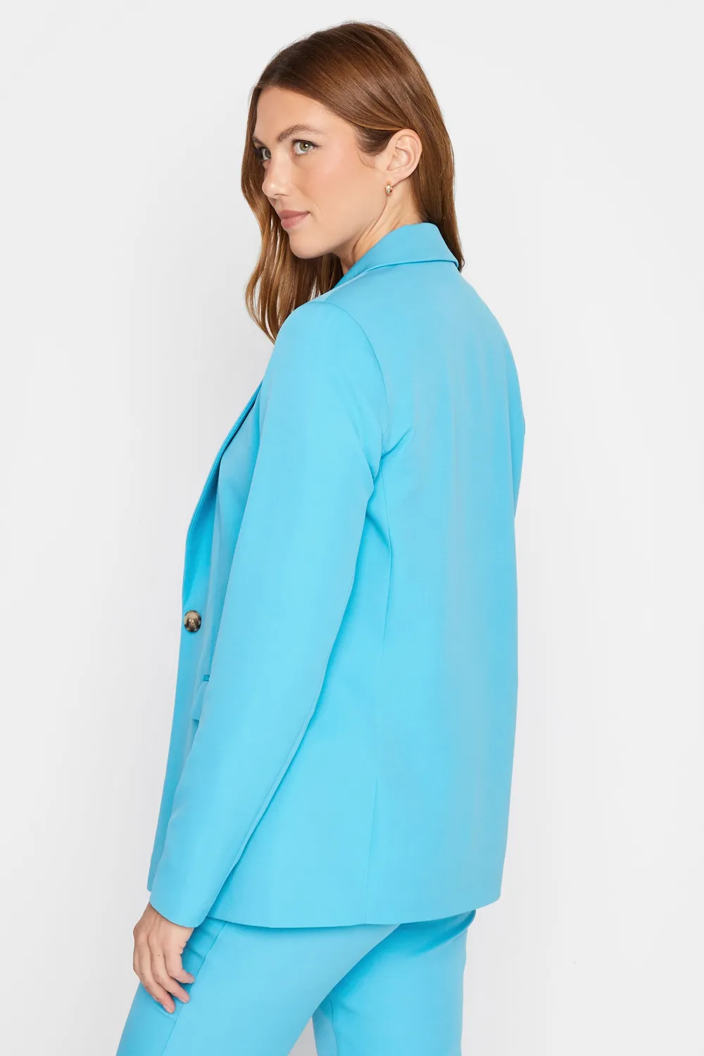 LTS Tall Dark Pink Scuba Crepe Blazer