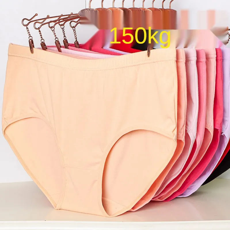 150kg Super large Women's briefs lady's cotton underpants