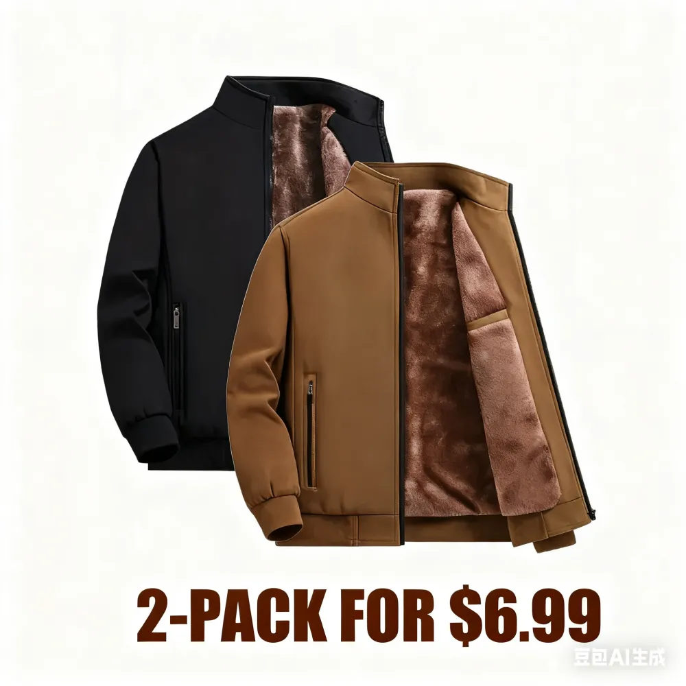 🔥Last Day 48% Off-Men’s Thermal Fleece Zip Jacket – Warm, Durable Outerwear for Fall & Winter Adventures