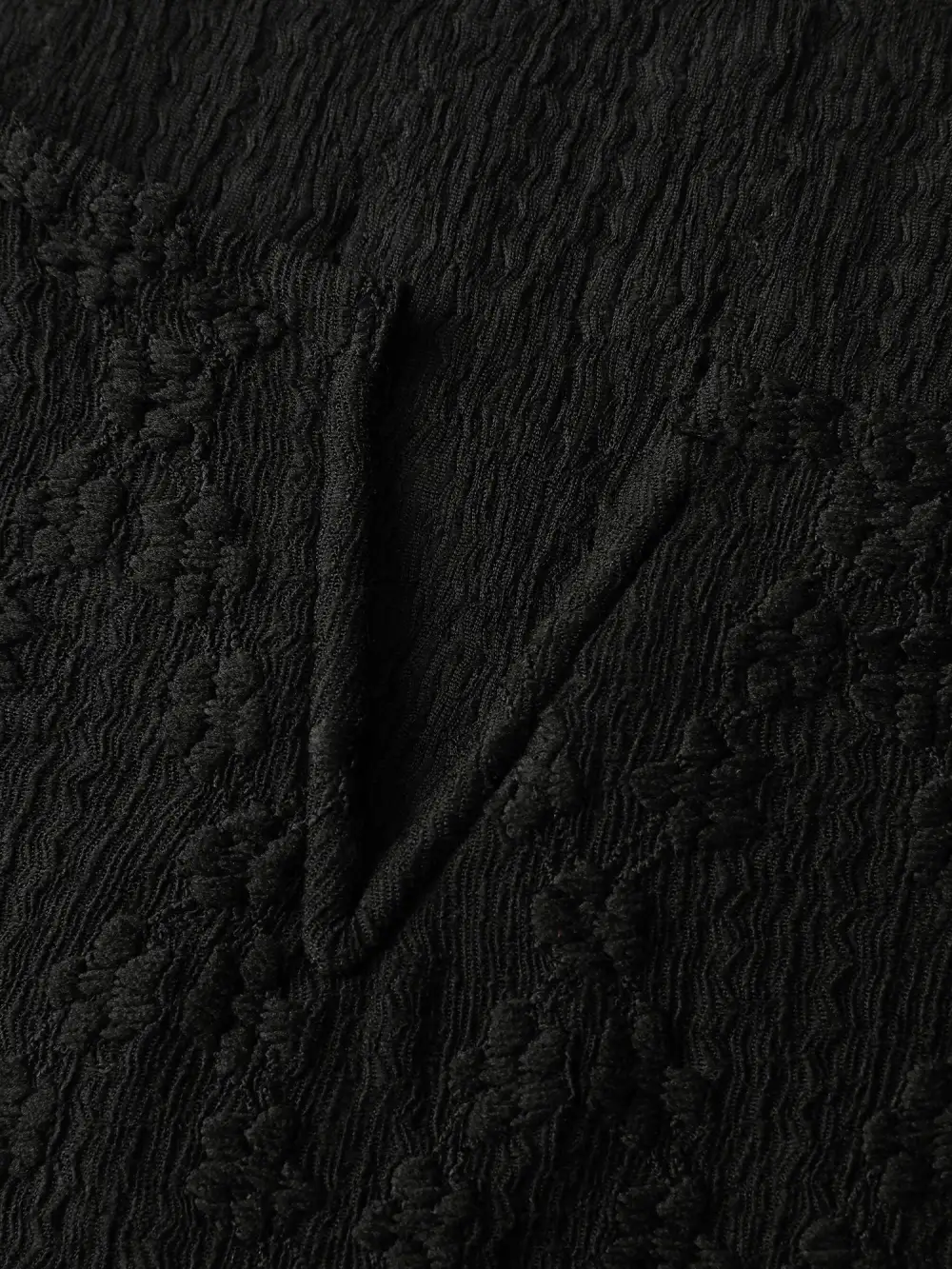 Colorful Hearts Textured Split Neck Knit Top