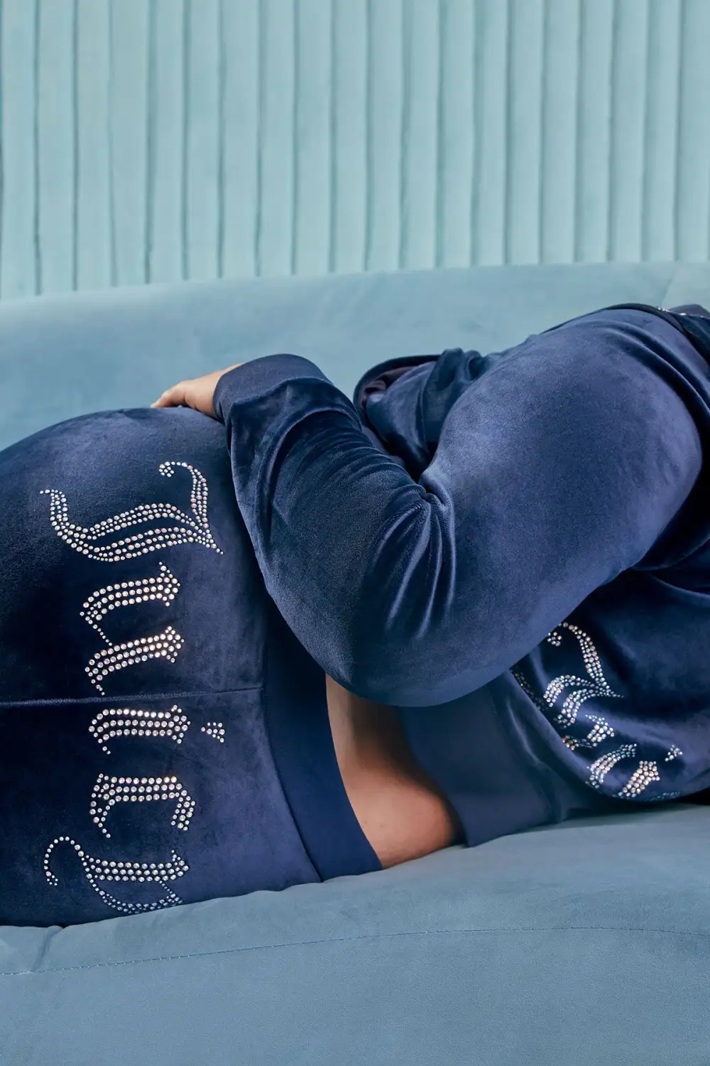 Technicolor Big Bling Velour Track Pants