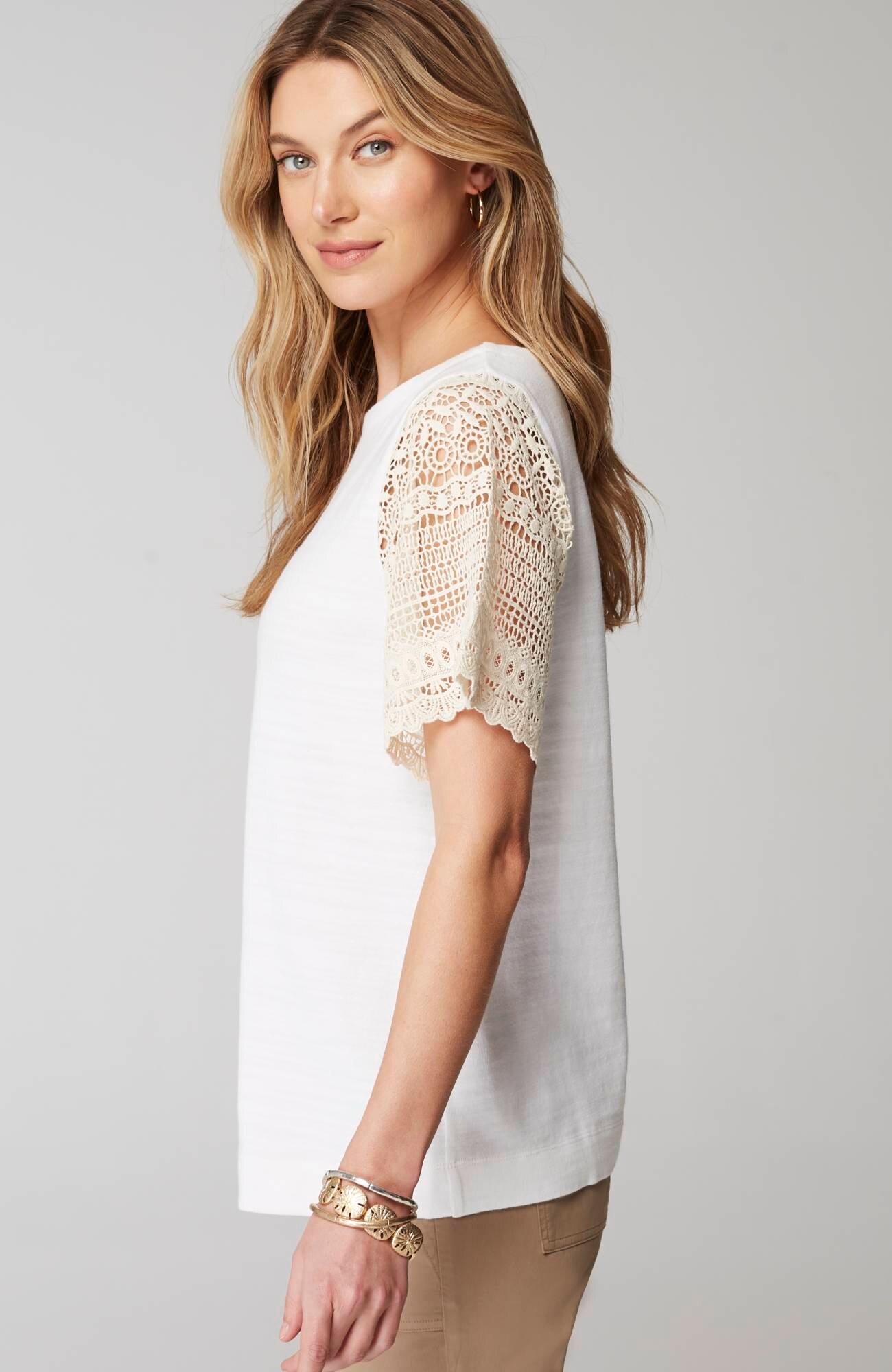 Crochet-Sleeve Top