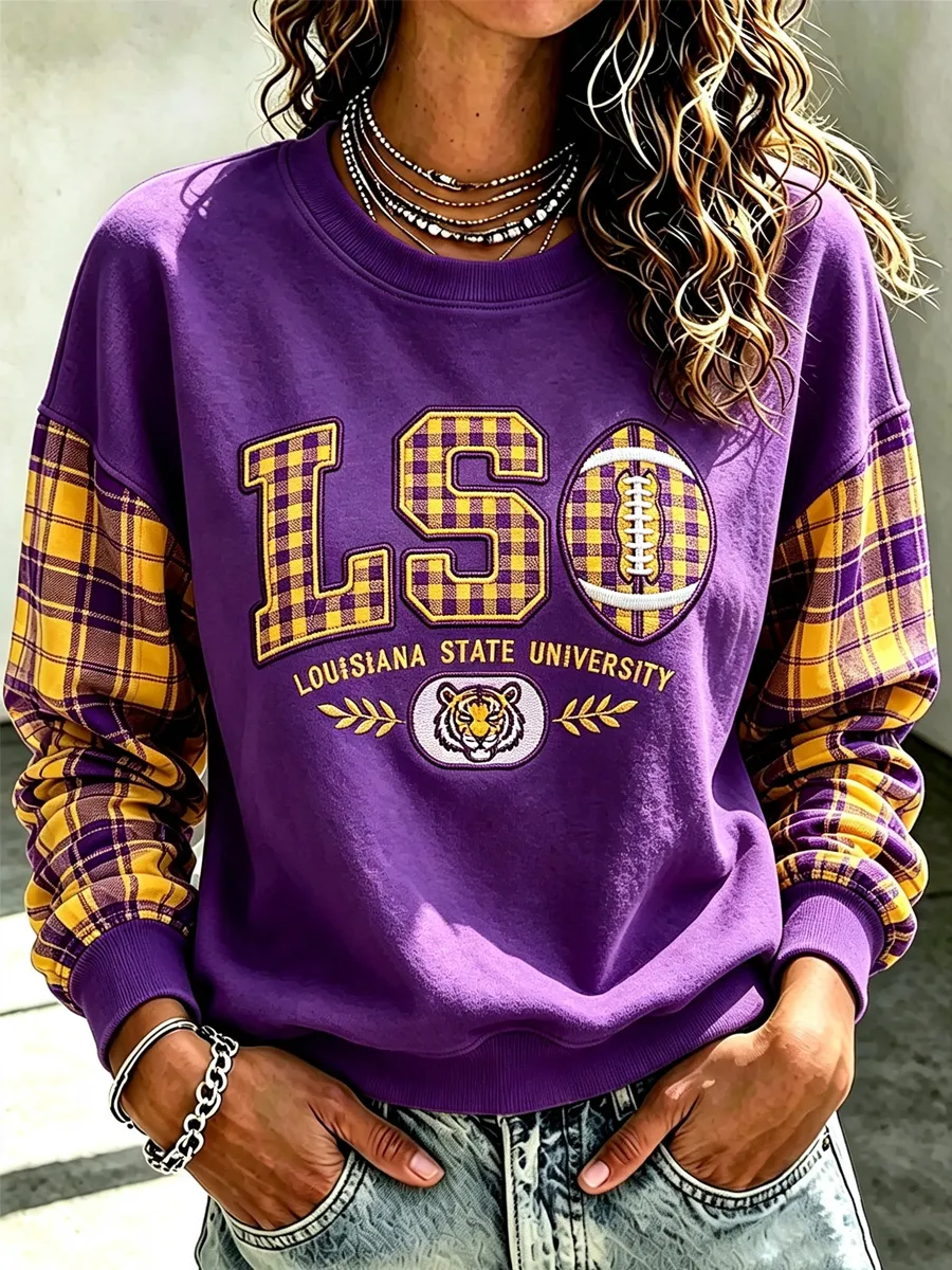 Women'S Retro Rugby Round Neck Sports Shirt