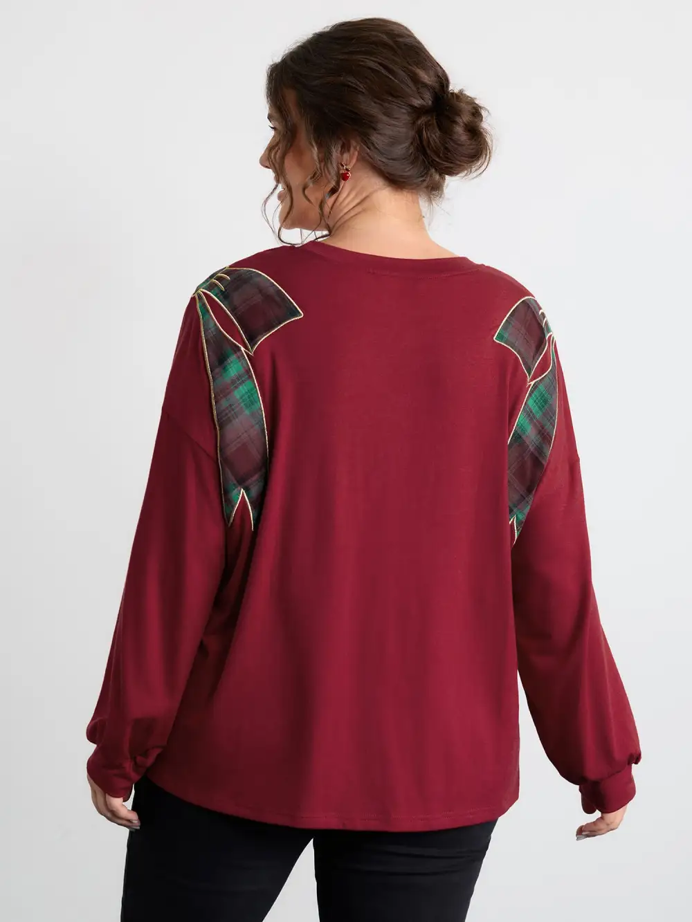 Supersoft Embroidered Gingham Contrast T-Shirt