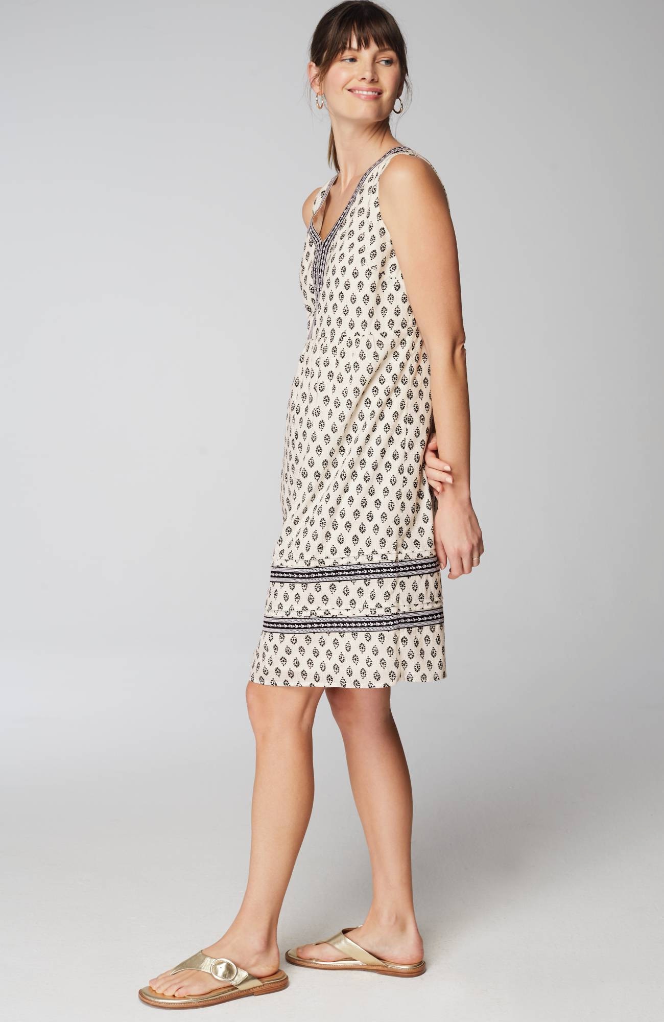 Pure Jill Tiered Sleeveless Dress
