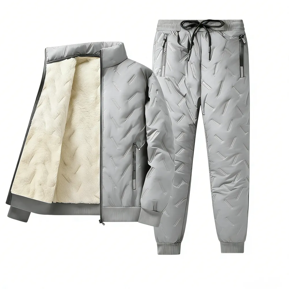 Fleece-Lined Winter Jacket-Pants Set
