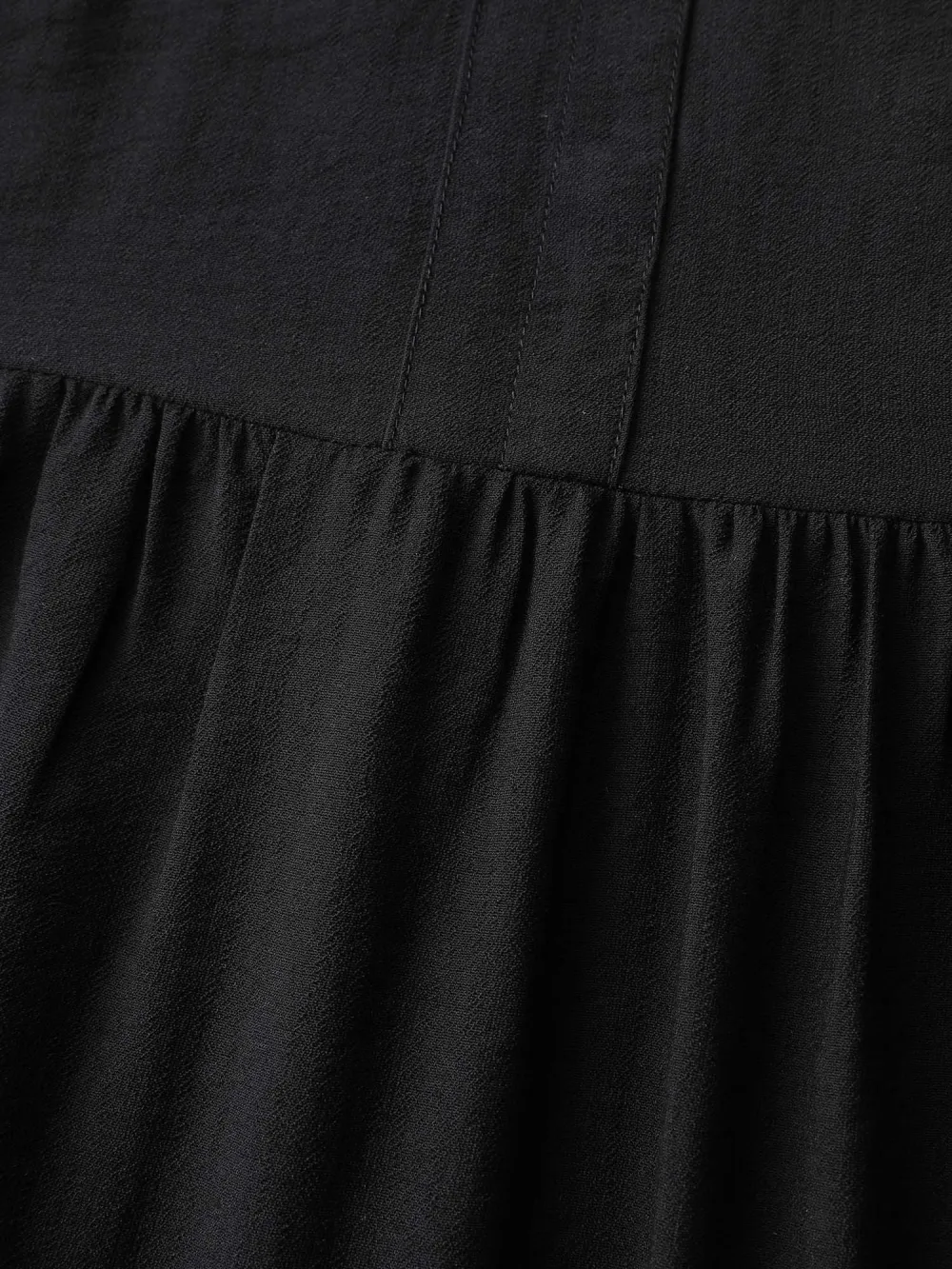 Floral Embroidered Sleeve A-Line Midi Dress