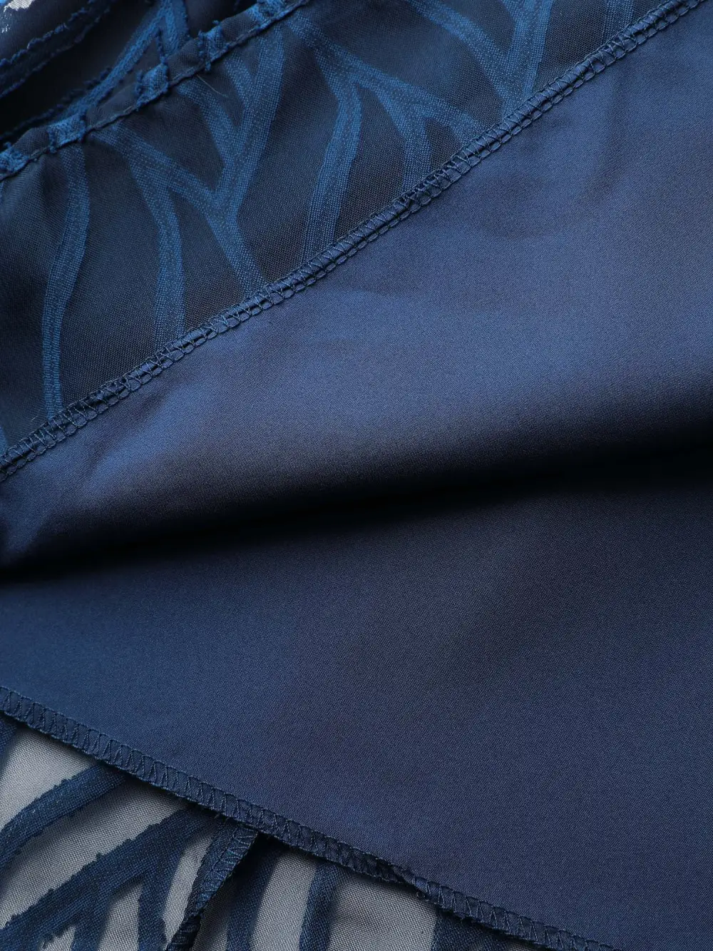 Sheer Jacquard Stretchy Waist Midi Dress