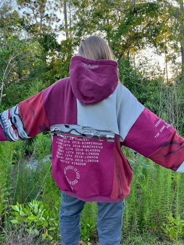 Purple Streetwear Leisure Hoodie Sweatshirts