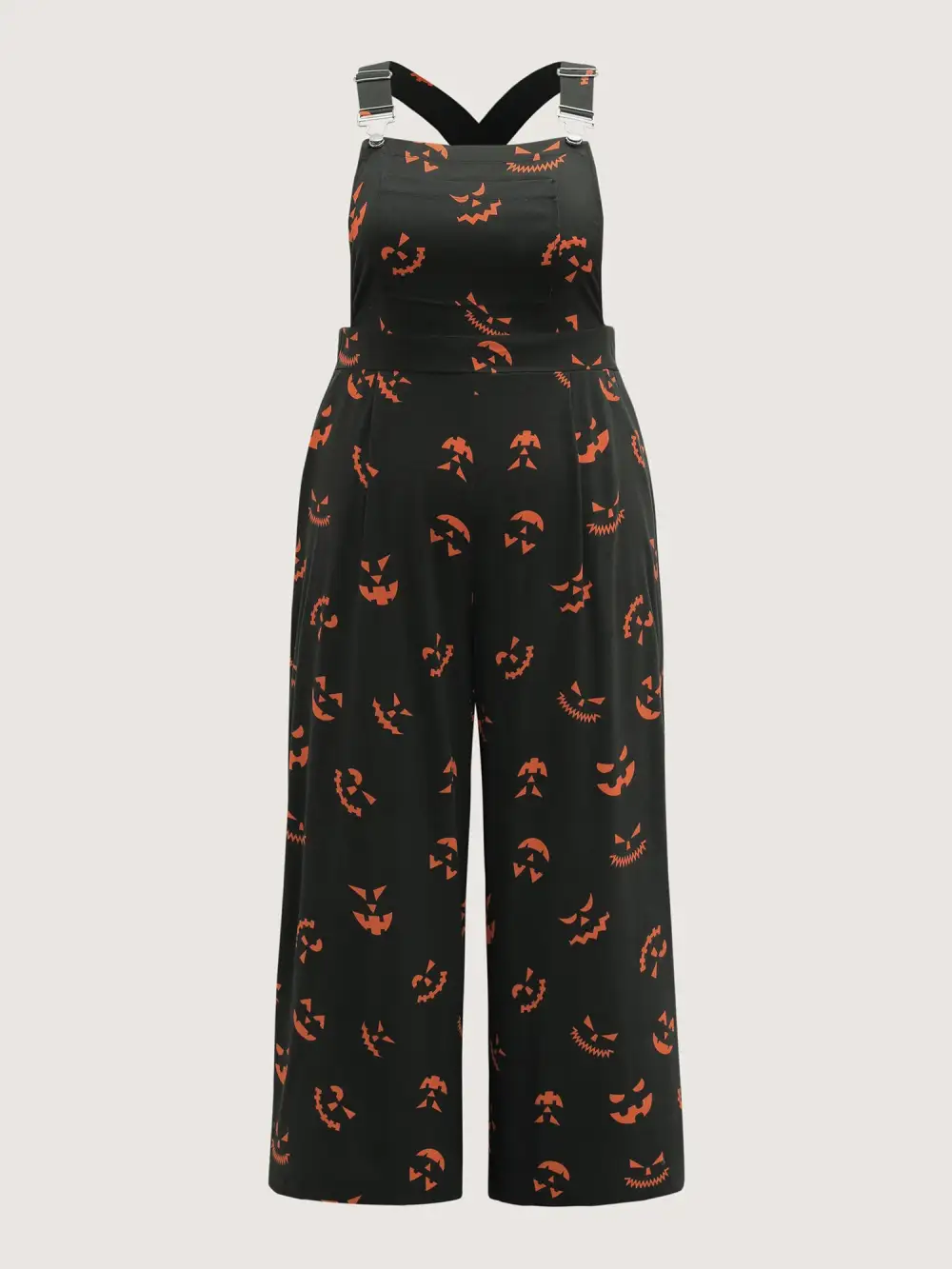 Spooky Pumpkin Pattern Overall Jumpsuit