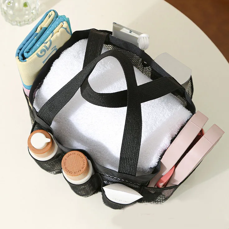 Mesh Black Open Hand Beach Bag