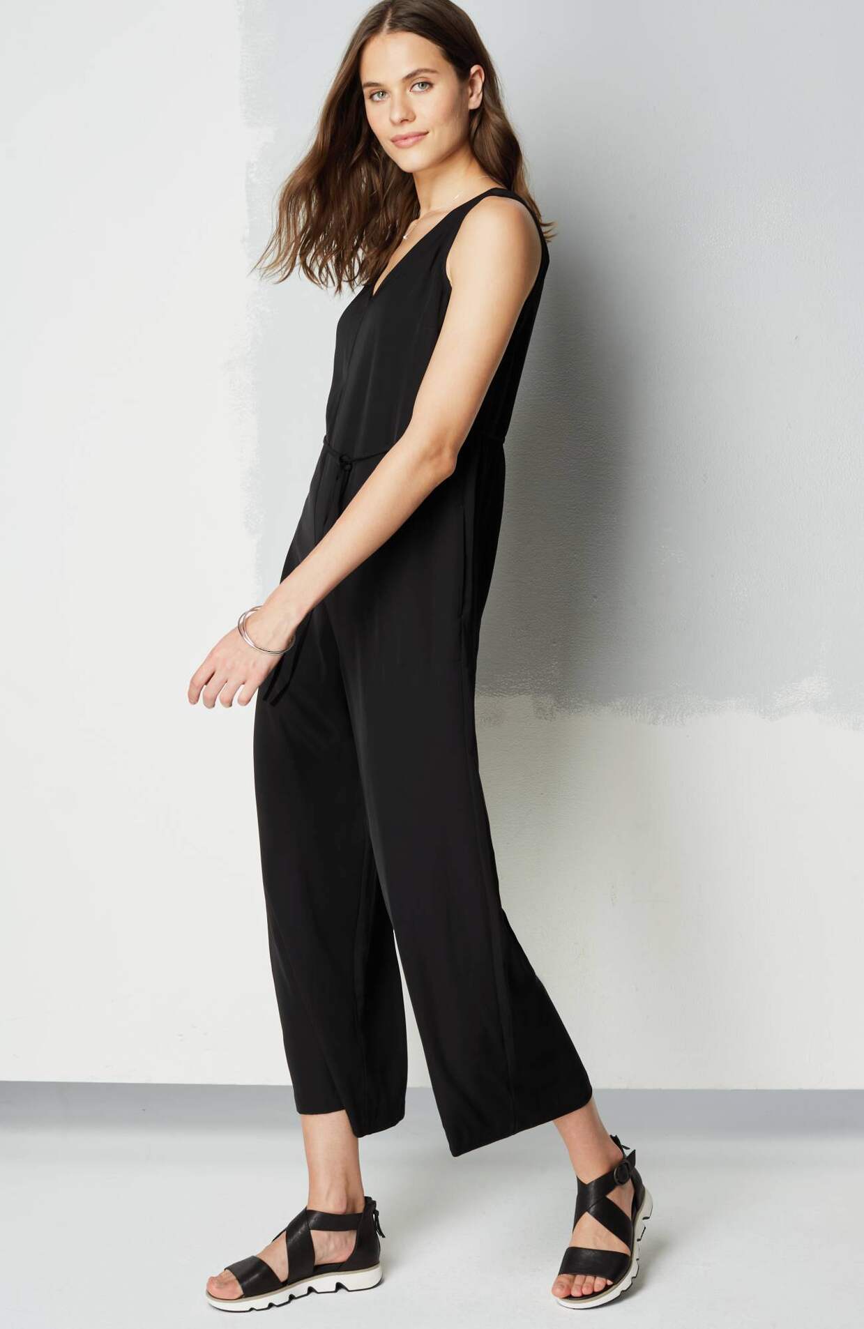 wearever double-v-neck jumpsuit