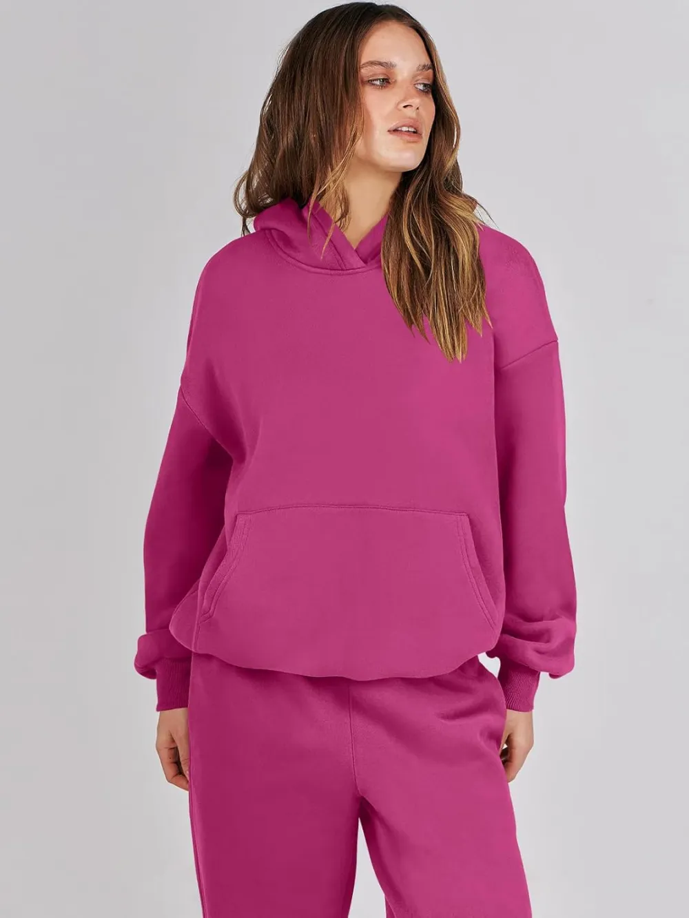 (Clearance Sale $1.99⚡) 2024 Women's Fall Oversized Casual Hoodie Two Piece Sweatshirt Jogging Pants Sweatshirt Set